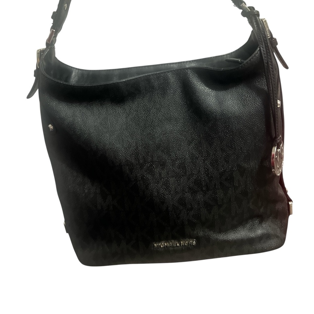 Michael Kors Bedford Large Belted Leather Shoulder Bag.